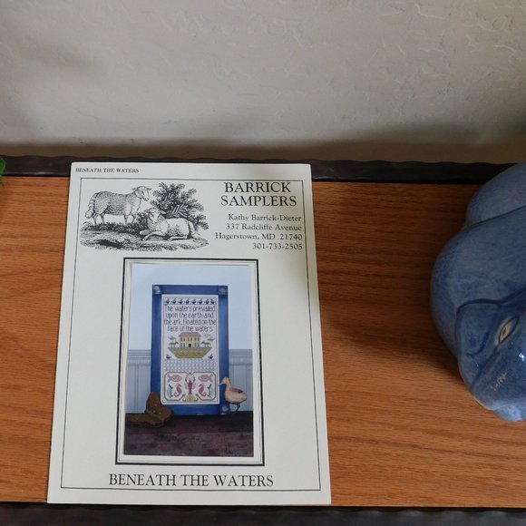 Beneath The Waters Noah cross stitch Barrick Samplers lobster seahorse turtle - Picture 2 of 10